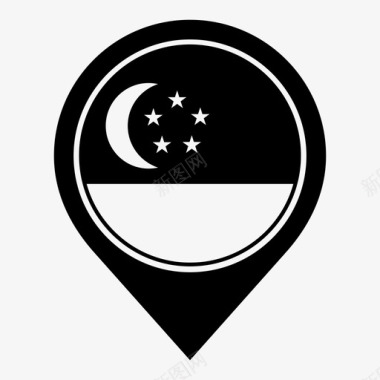 新加坡星星新加坡国旗图标图标
