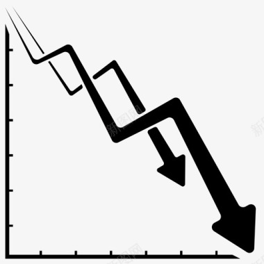 加密货币下降趋势股票货币图标图标