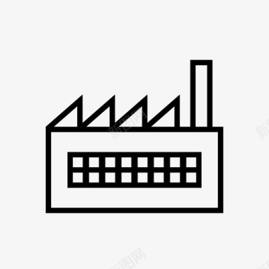 用40年工厂50年代建筑图标图标