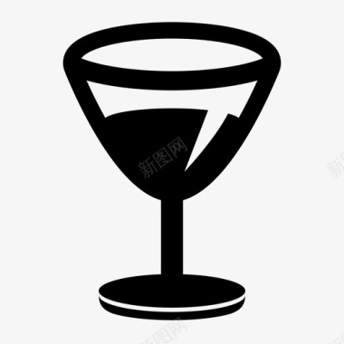 玻璃杯酒杯底图标图标