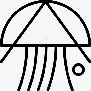 水母伞状水下图标图标