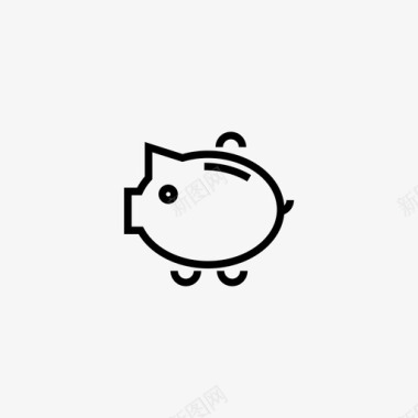 小猪可爱钱图标图标