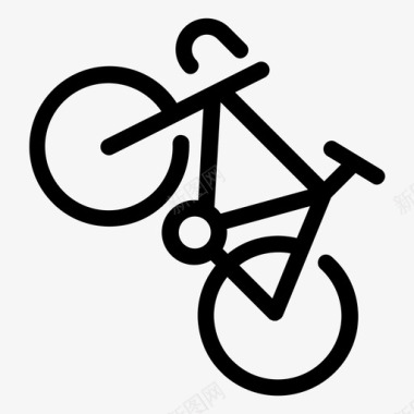 通勤自行车交通健身图标图标