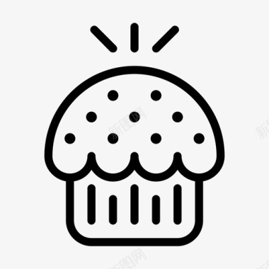 奇趣童真松饼面包房烘焙图标图标