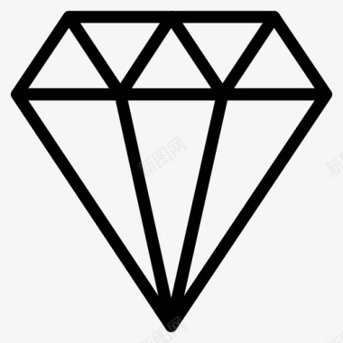 水晶钻石多边形宝石图标图标