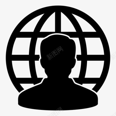 办公室人员标牌用户男性经理图标图标