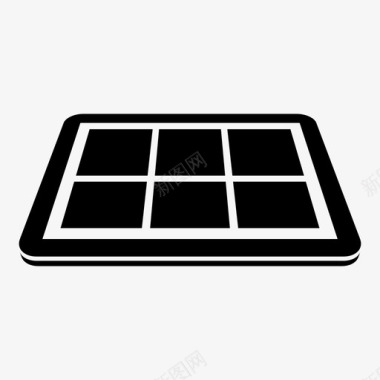 太阳能板平板电脑应用程序响应式屏幕图标图标