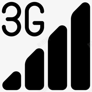 3g网络移动-实心图标图标