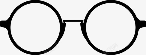 眼镜圆框圆眼镜图标图标