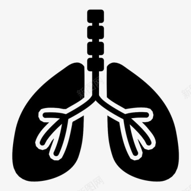 有机新鲜肺药物器官图标图标