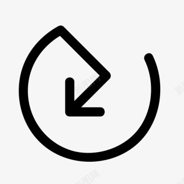 向左旋转刷新向左导航图标图标