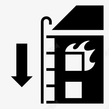 消防逃生知识应急梯疏散梯防火窗图标图标