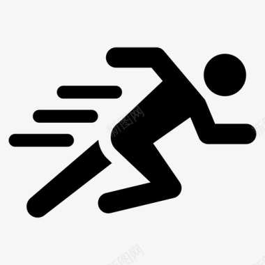 运动会徽跑步者跑步速度图标图标