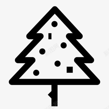 冬天的标志树冬天植物图标图标
