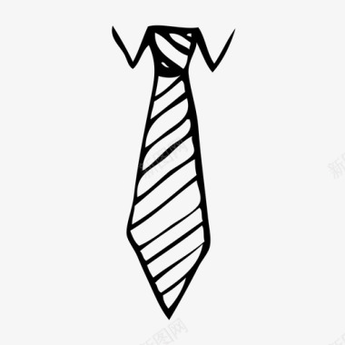 服装图标领带服装条纹图标图标