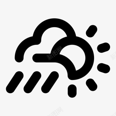 天气状况部分下雨天气预报天气要素图标图标
