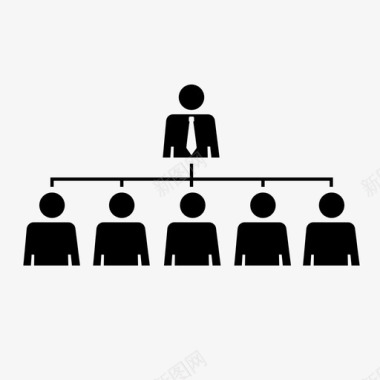 小组领导管理管理结构扁平层次结构图标图标