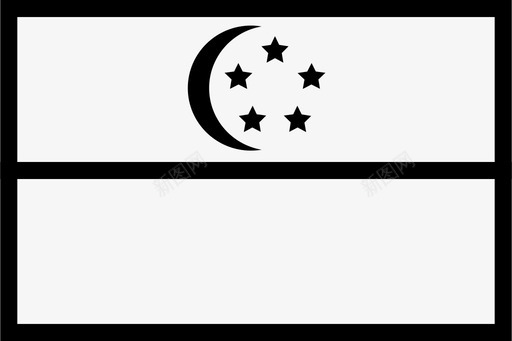 条纹粉色新加坡国旗条纹星星图标图标
