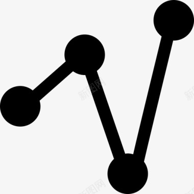 网络社交分析连接数据图标图标