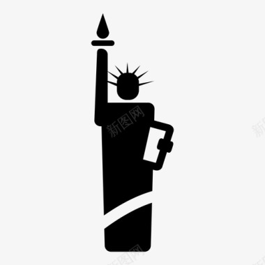 纽约曼哈顿纽约自由女神像象征城市图标图标