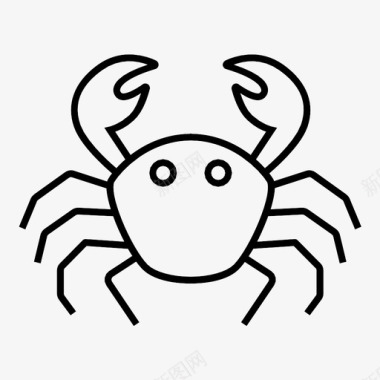 螃蟹节肢动物物品图标图标