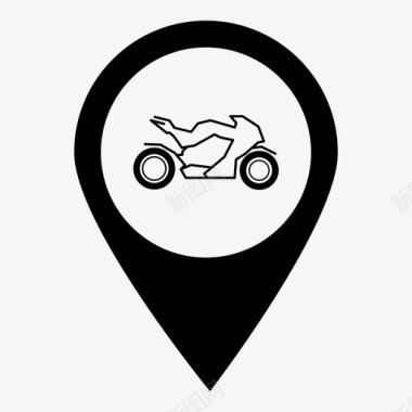停车场摩托车展厅商店图标图标