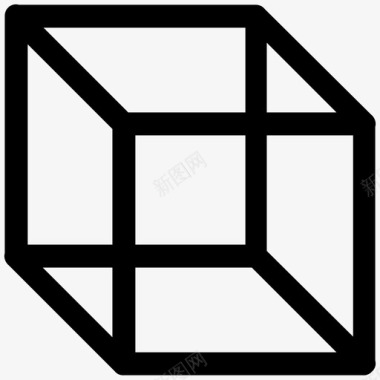 立方体立方体125教育实心图标图标
