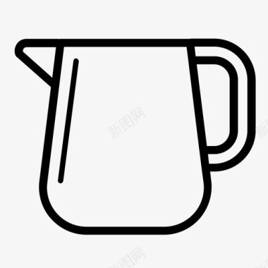 牛奶金属壶咖啡套装图标图标