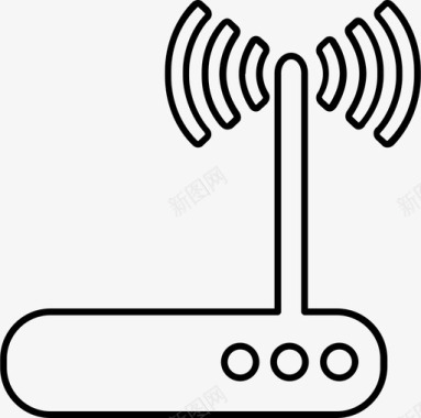 WIFI网络调制解调器无线wifi连接图标图标