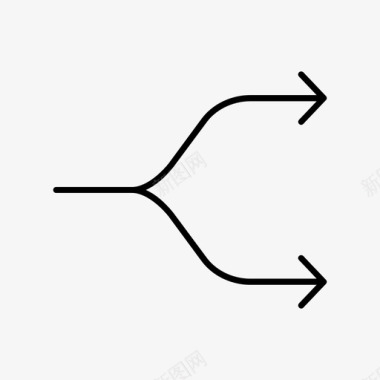 分割路径导航图标图标