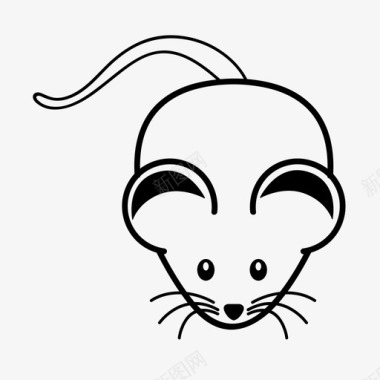 老鼠小动物吱吱图标图标