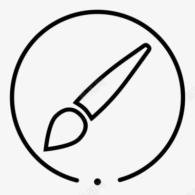 毛笔笔触画笔工具笔触图标图标