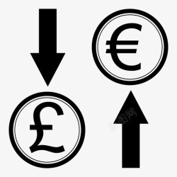 便士欧元兑英镑季度英镑图标高清图片