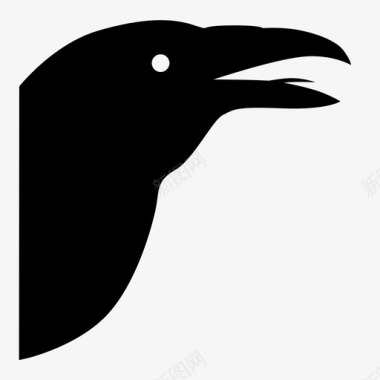 乌鸦鸟歌啄鸟图标图标