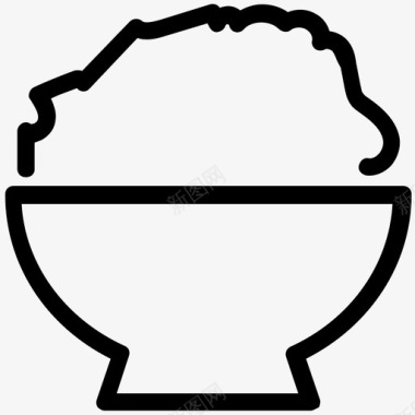 饭碗饭碗里的食物图标图标