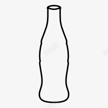 可乐玻璃瓶废品回收图标图标