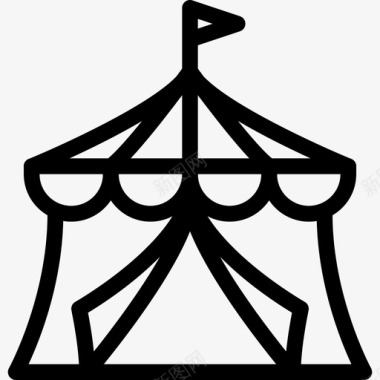 装饰图马戏团帐篷帐篷亭子图标图标