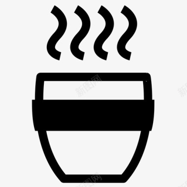 咖啡杯茶橡皮筋图标图标