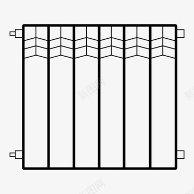 可清洗空调散热器水暖气图标图标