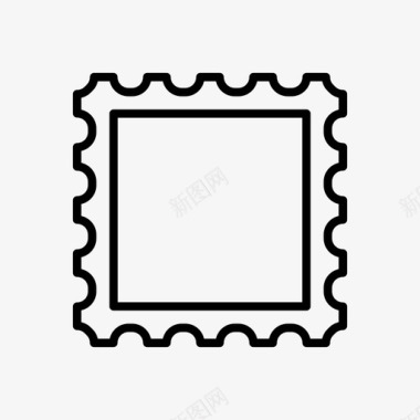六边形图案邮票不干胶相框图标图标