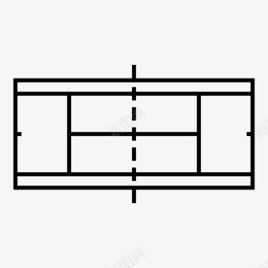草地网球场运动网图标图标