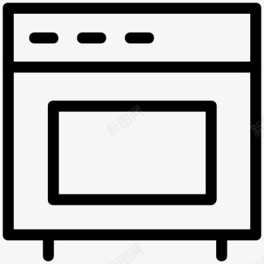 厨房用具煤气灶烤箱微波炉图标图标