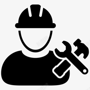 cad基础设施工匠劳工安全帽图标图标