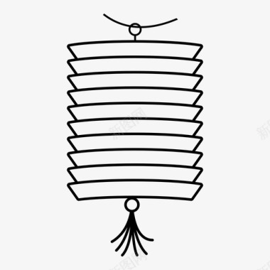中国灯笼传统纸灯笼图标图标