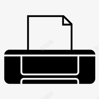 喷墨背打印机文档喷墨图标图标