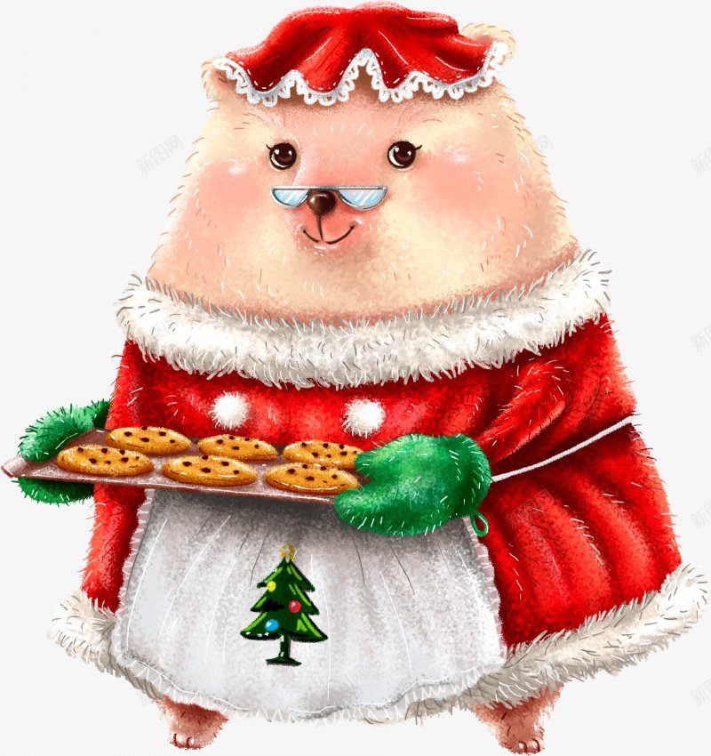 节日美味圣诞饼干鼹鼠夫人手绘卡通壁纸png免抠素材_88icon https://88icon.com 卡通壁纸 圣诞 夫人 手绘卡通图片壁纸 美味 节日 饼干 鼹鼠