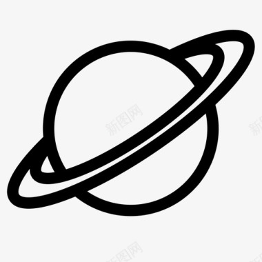 地球卫星土星环绕地球的轨道地球和轨道图标图标