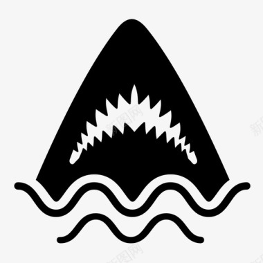 鲨鱼野生水下图标图标