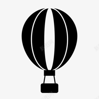 热气球飞行热气球旅行者热空气图标图标