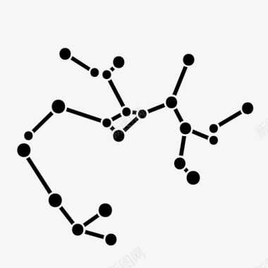 射手座矢量图射手座星星天空图标图标